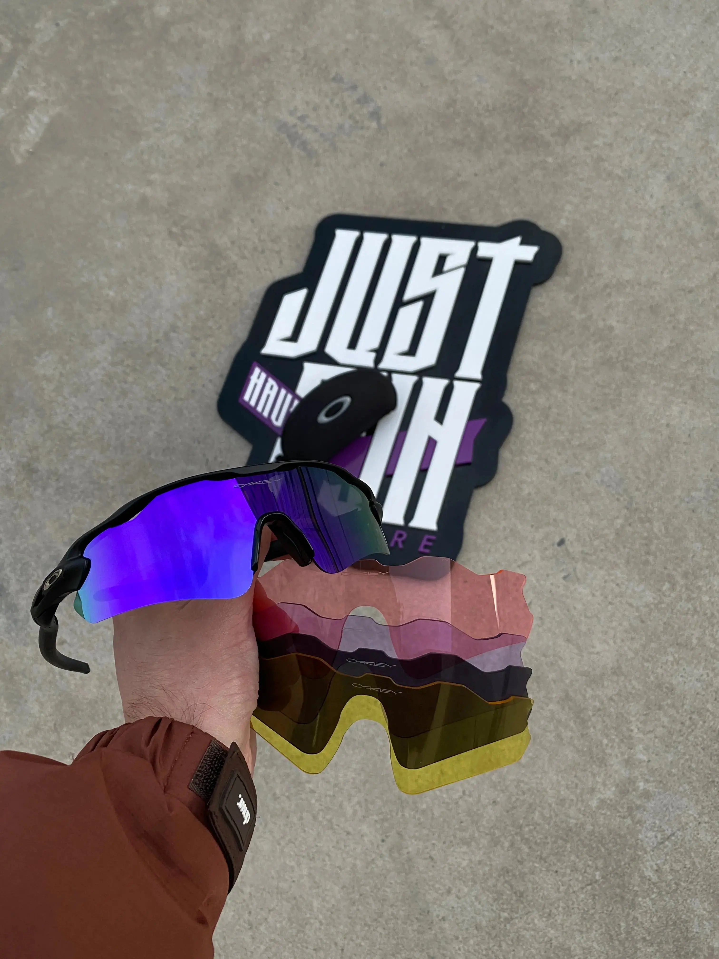 Óculos de Sol Radar EV Preta Purple + Kit de Lentes e Case (2x1)