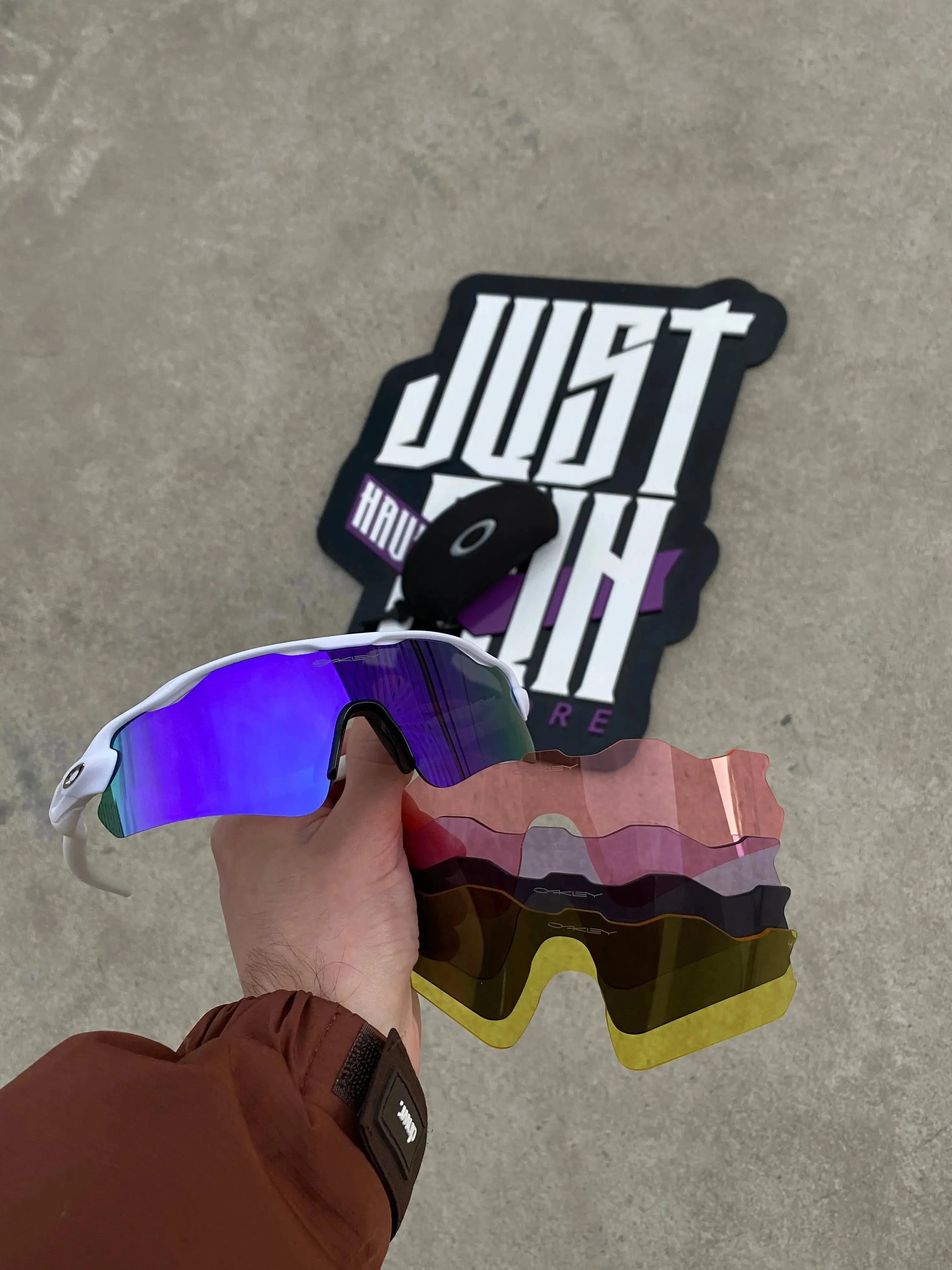 Óculos de Sol Radar Ev Branca Purple + Kit de Lentes e Case