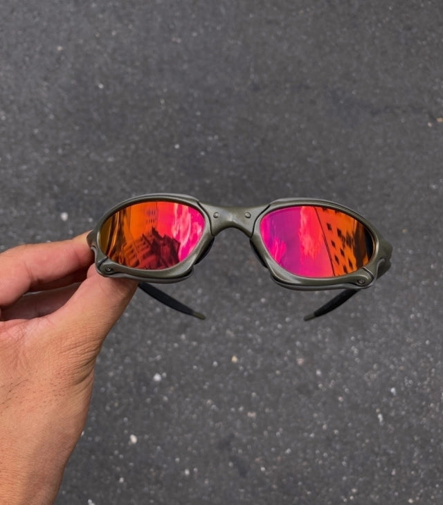 Penny Premium Xmetal Lentes Ruby Kit Preto + Side Cinza + Brinde Surpresa