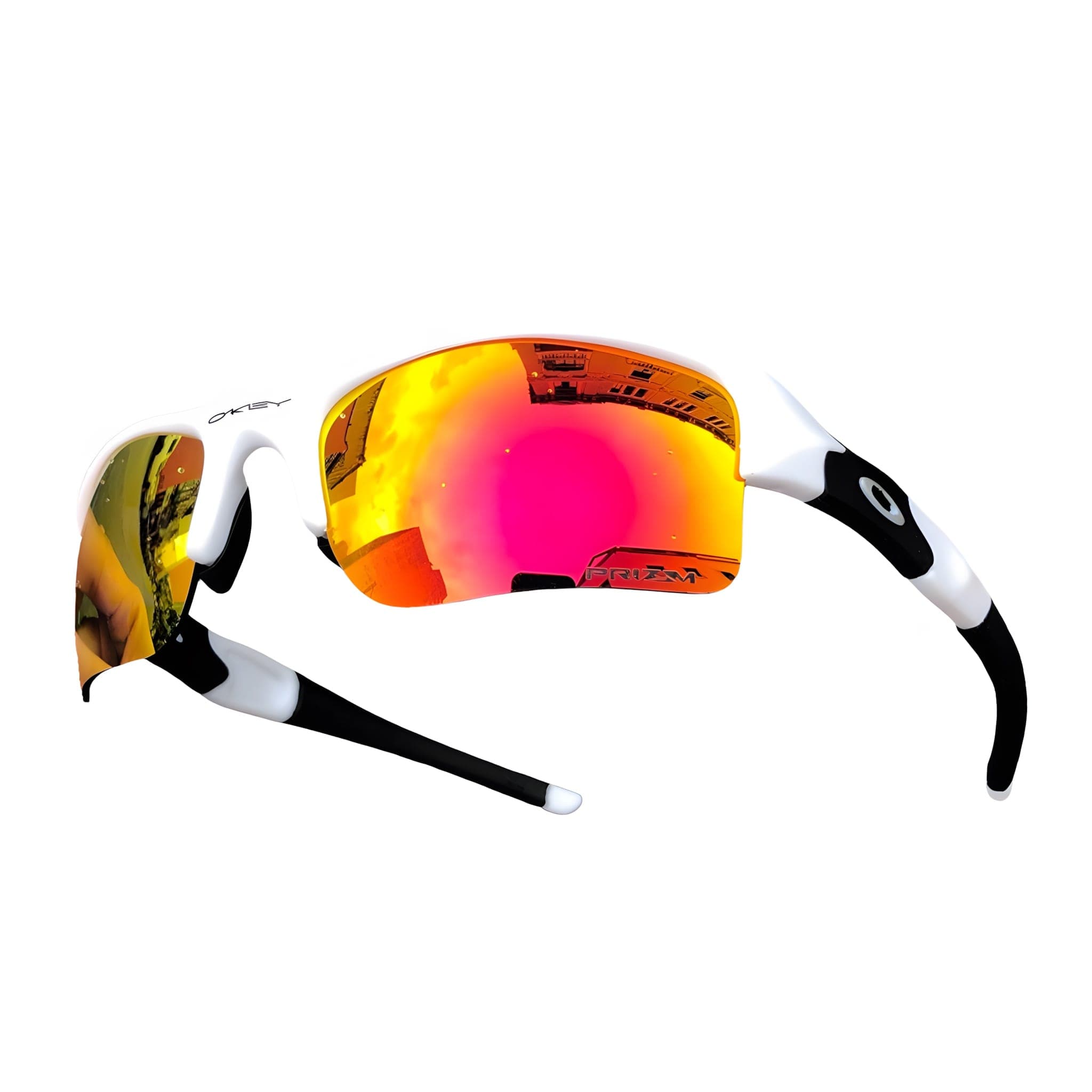 Flak 1.0 Branca/Preta Lentes Ruby