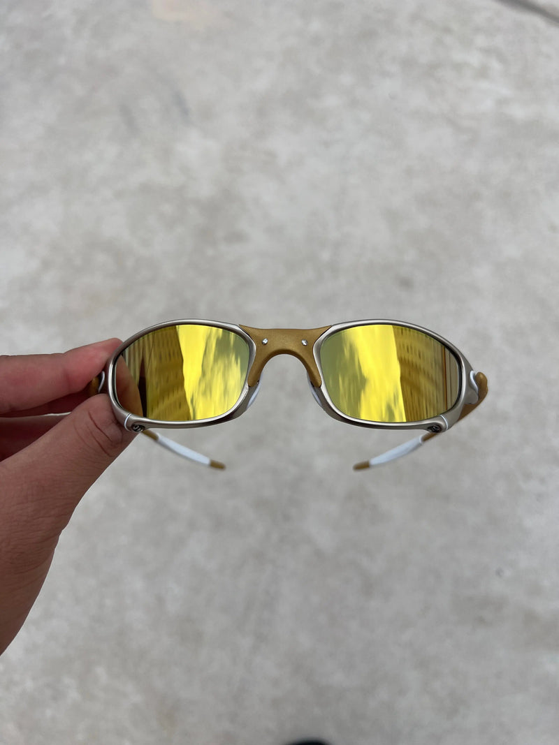 Óculos Oakley Juliet 24K “Lentes Gold” Kit borracha preta