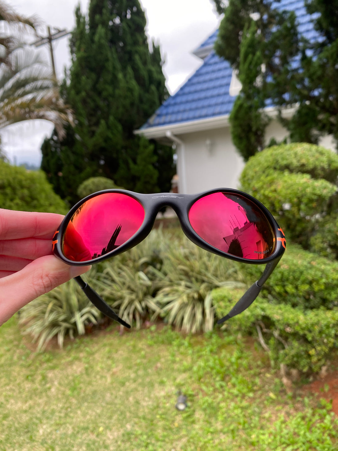 Óculos de Sol Eye Jacket Flame Preta Dark Ruby - SALE