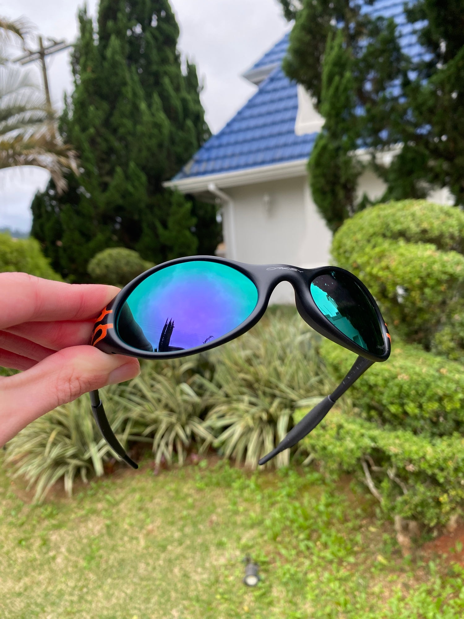 Óculos de Sol Eye Jacket Flame Preta Roxa - SALE