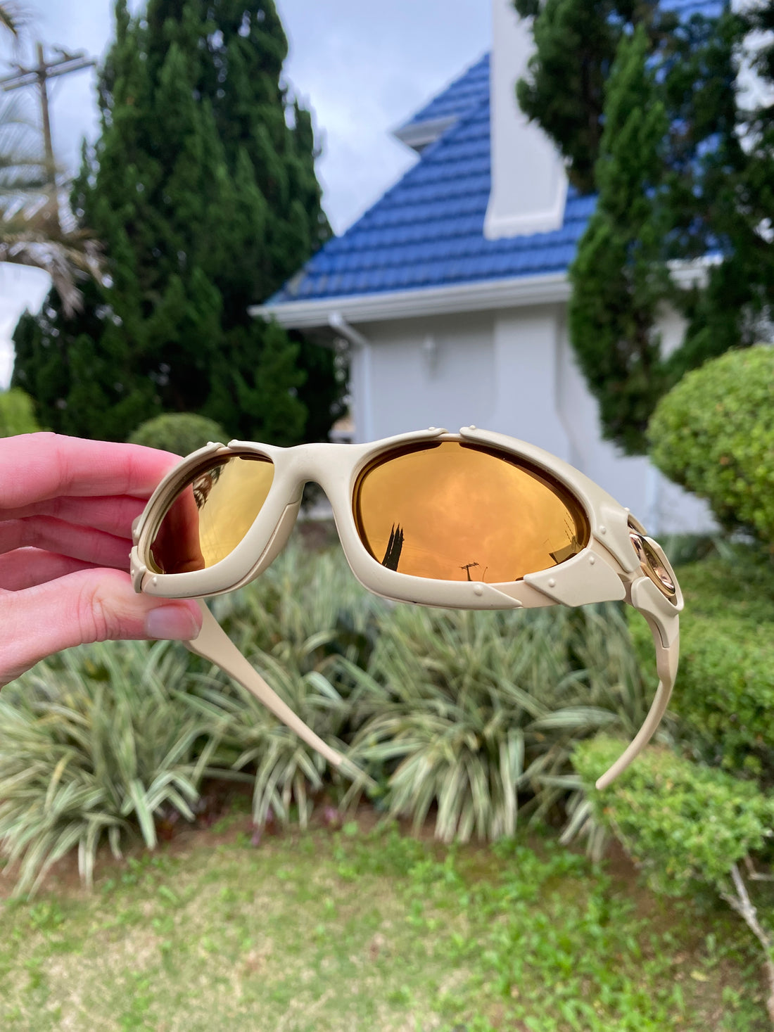 Óculos de Sol Plate Matte Gold Café - SALE