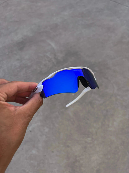 Óculos de Sol Radar EV Branca Neon Blue - SALE