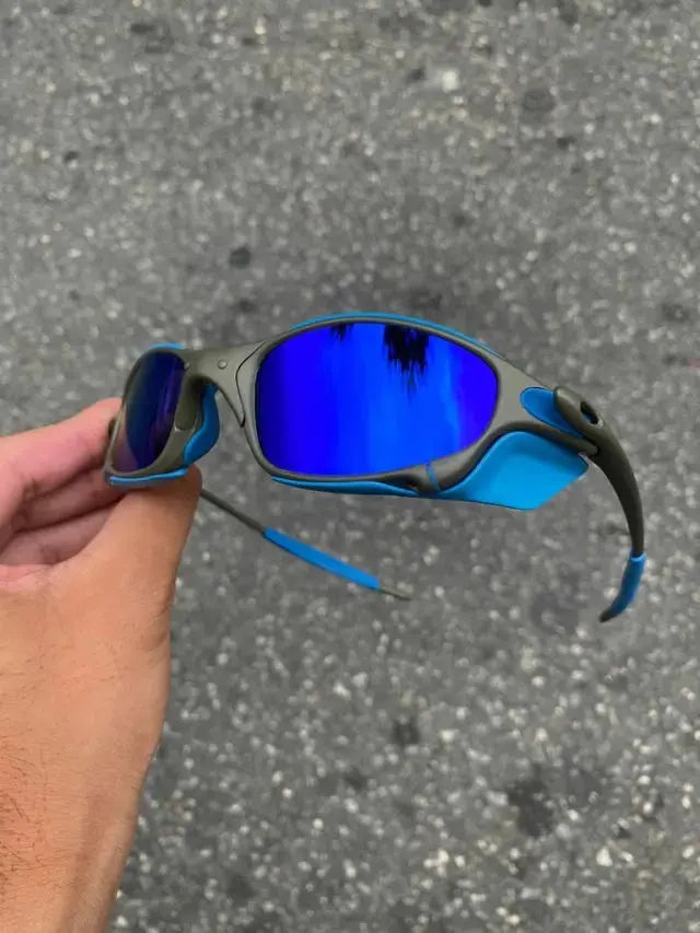 Óculos de Sol Juliet Xmetal Neon Blue + Side Azul