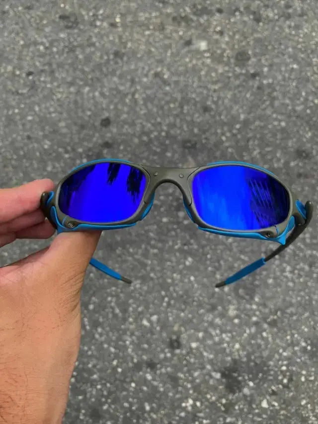 Óculos de Sol Juliet Xmetal Neon Blue + Side Azul
