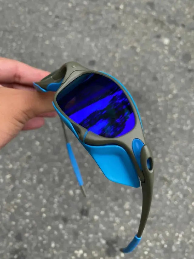 Óculos de Sol Juliet Xmetal Neon Blue + Side Azul