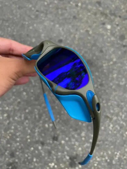 Óculos de Sol Juliet Xmetal Neon Blue + Side Azul